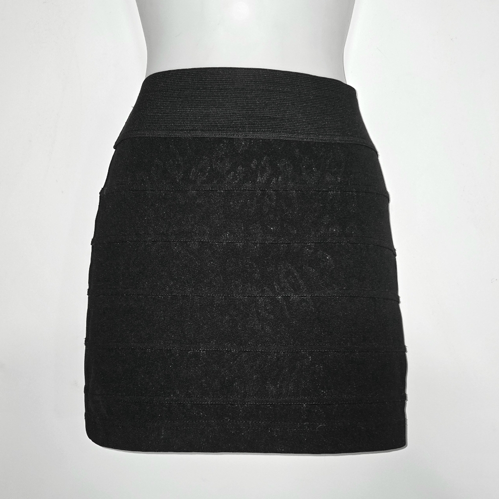 G by Guess Black Leopard Print Mini Skirt